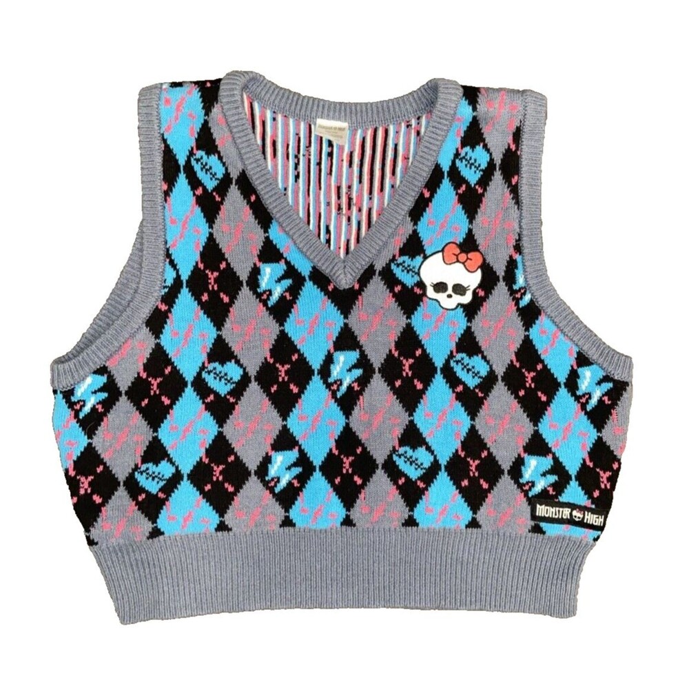 Monster High Spirit Halloween Frankie Stein inspired sweater vest XL